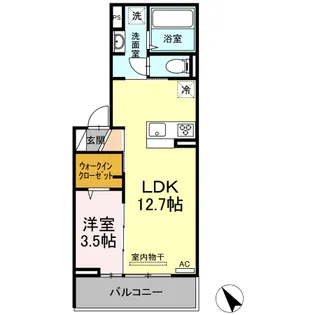 メゾン黄金町 A棟【3階】の間取り