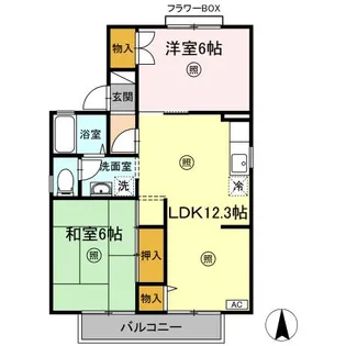 サンテラスT&F B棟【1階】の間取り