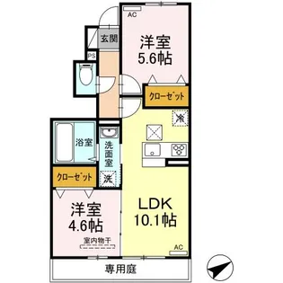 プリマヴェーラD【1階】の間取り