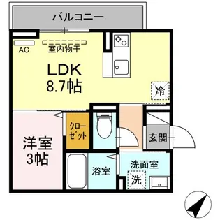 フェリックス葵【2階】の間取り
