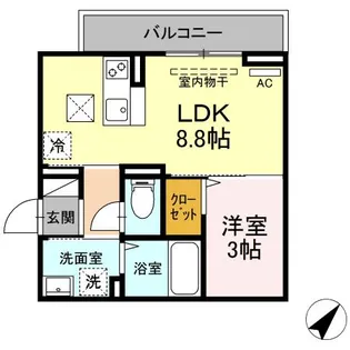 フェリックス葵【1階】の間取り