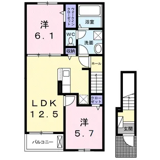 大内氷上4丁目アパート 【2階】の間取り