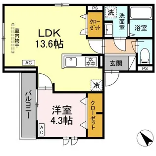 グランクレスト湯田【2階】の間取り