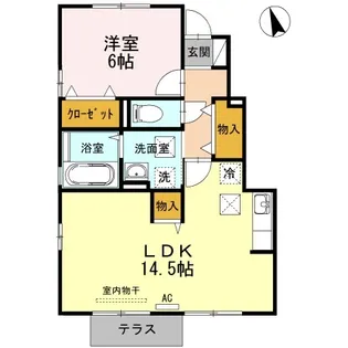 グレープシャイン C棟【1階】の間取り