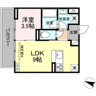 ディアライズ春日町 A棟【3階】の間取り
