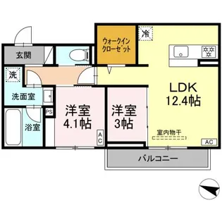 ディアライズ春日町B棟【202号室】の間取り