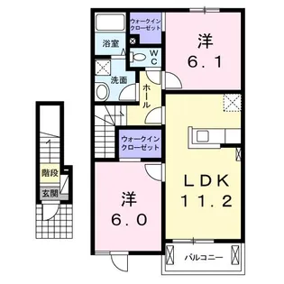 ハニーコッティ【2階】の間取り