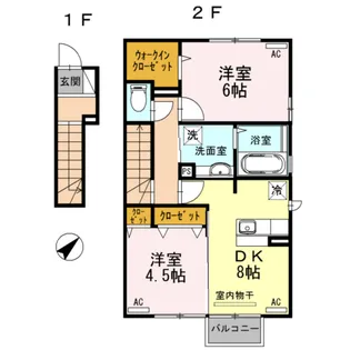 ポンパドール【2階】の間取り