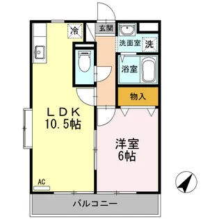 アバンウェル今井町Ⅱ番館【3階】の間取り