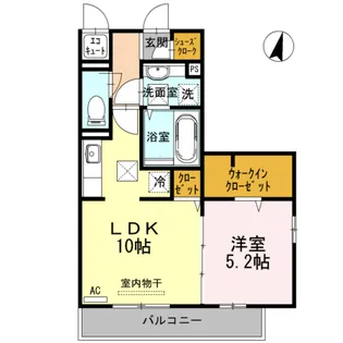 ジュネス・ハーベス【1階】の間取り