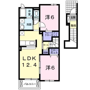 クレメントM・Ⅱ【2階】の間取り