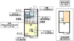 レオパレスIZANAI【107号室】の間取り