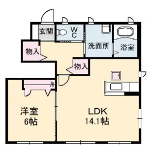 シャーメゾン・千歳 A棟【1階】の間取り