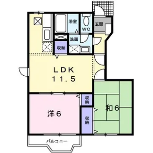 パークシティ中津E【1階】の間取り