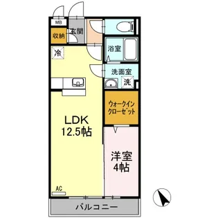 ウエストヴィラージュ華浦【3階】の間取り