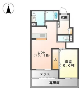 エアリアル【1階】の間取り