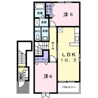 ヴァンクール A【2階】の間取り