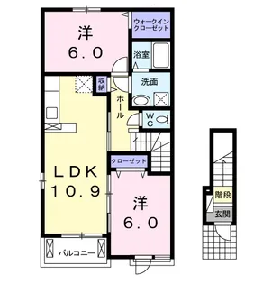 ヴィラージュ【2階】の間取り