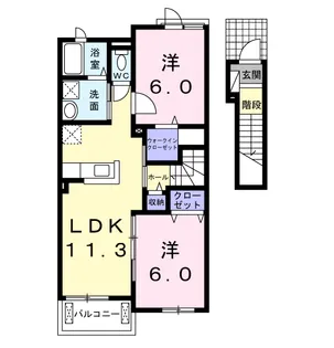 ららこーと B【2階】の間取り