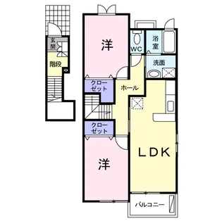 イースト・ステイ・クレイン D【2階】の間取り