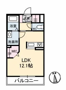 シャーメゾン グリーン A棟【1階】の間取り