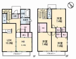 グリーンルーフ【1階】の間取り