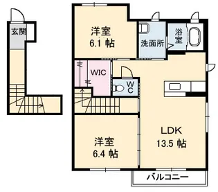 シャーメゾンのぞみ C棟【2階】の間取り