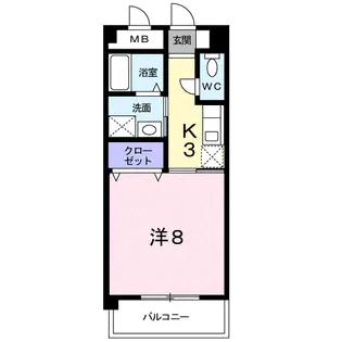 プリムローズ麻里布【3階】の間取り