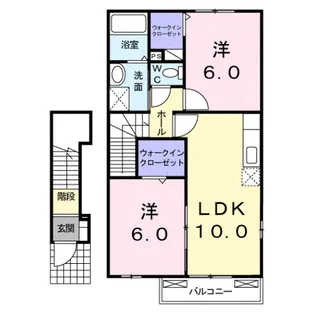 カーサ プラシードA【2階】の間取り
