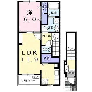 BEST HOUSE Ⅲ C【2階】の間取り