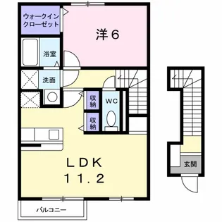 サン スクエア A【2階】の間取り