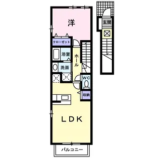 ブランドール日ノ本 B【2階】の間取り