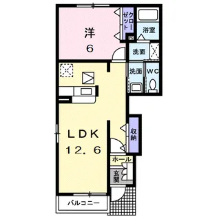 美祢パレス ジャガール A【1階】の間取り