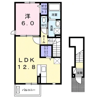 コーポM B【2階】の間取り