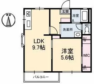 キャッスルフクダ【2階】の間取り