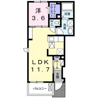 ラ・ファミーユ Ⅱ【1階】の間取り