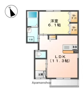 コンフィード本橋【1階】の間取り