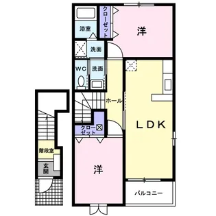 クレール沖ノ原 A【2階】の間取り