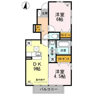 ユーハイランド【1階】の間取り