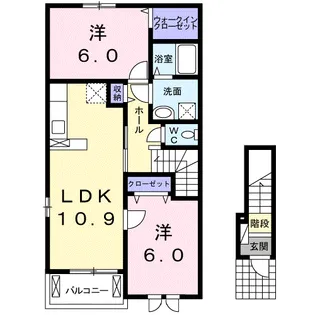 サニーコート B【2階】の間取り