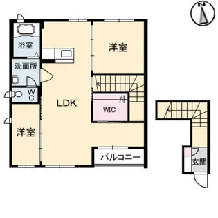 グランビュー A棟【2階】の間取り