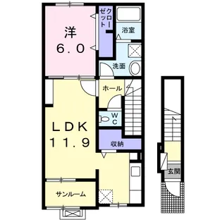 EL GRACEⅡ【2階】の間取り