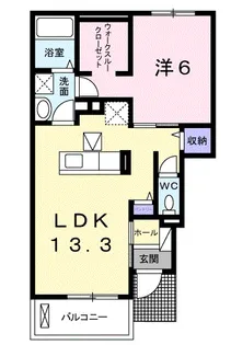 ルーチェ・F B【1階】の間取り