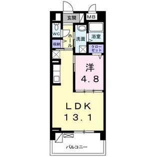 ヴァンクール【1階】の間取り