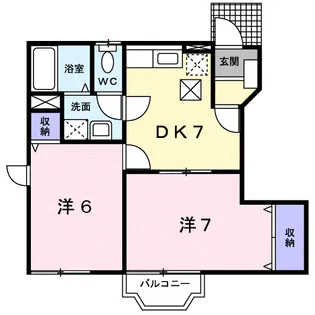 ソレアードヒルズ【1階】の間取り