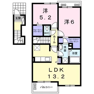 バロンソワール【2階】の間取り