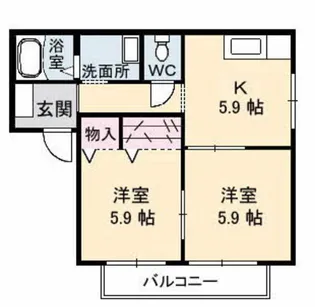 フォーレス 弐番館【2階】の間取り