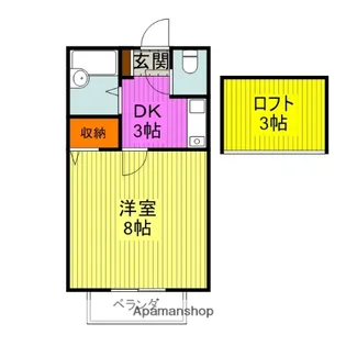 ドエルさばⅡ【2階】の間取り