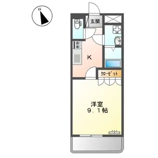 ウィルタウン【202号室】の間取り