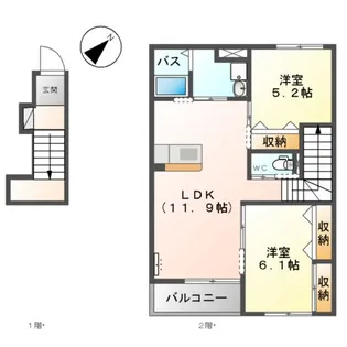 スカイグレイス【2階】の間取り